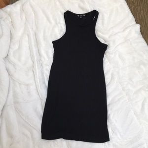 Little black casual ribbed dress